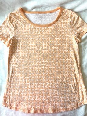 Talbots Women Geometric Short Sleeve Tee